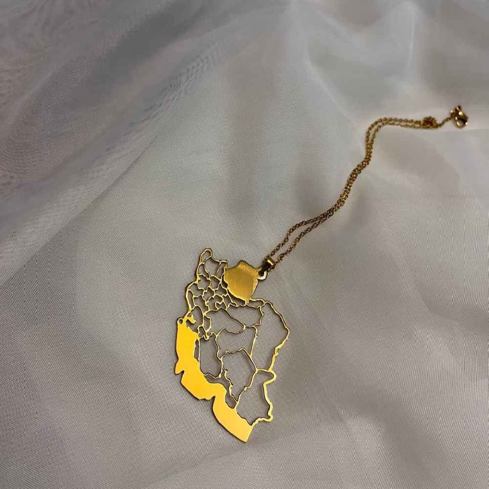 极简项链 – 伊朗地图款