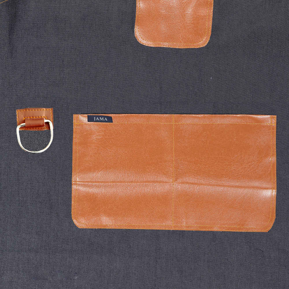 皮革咖啡师围裙 模特 Jama – 时尚专业