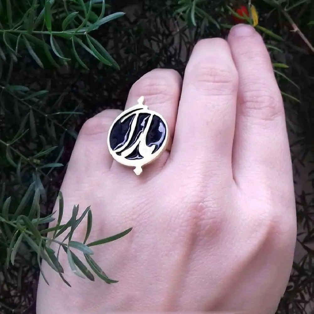 Main image of 女款银戒指 – 波斯 Baran 书法款