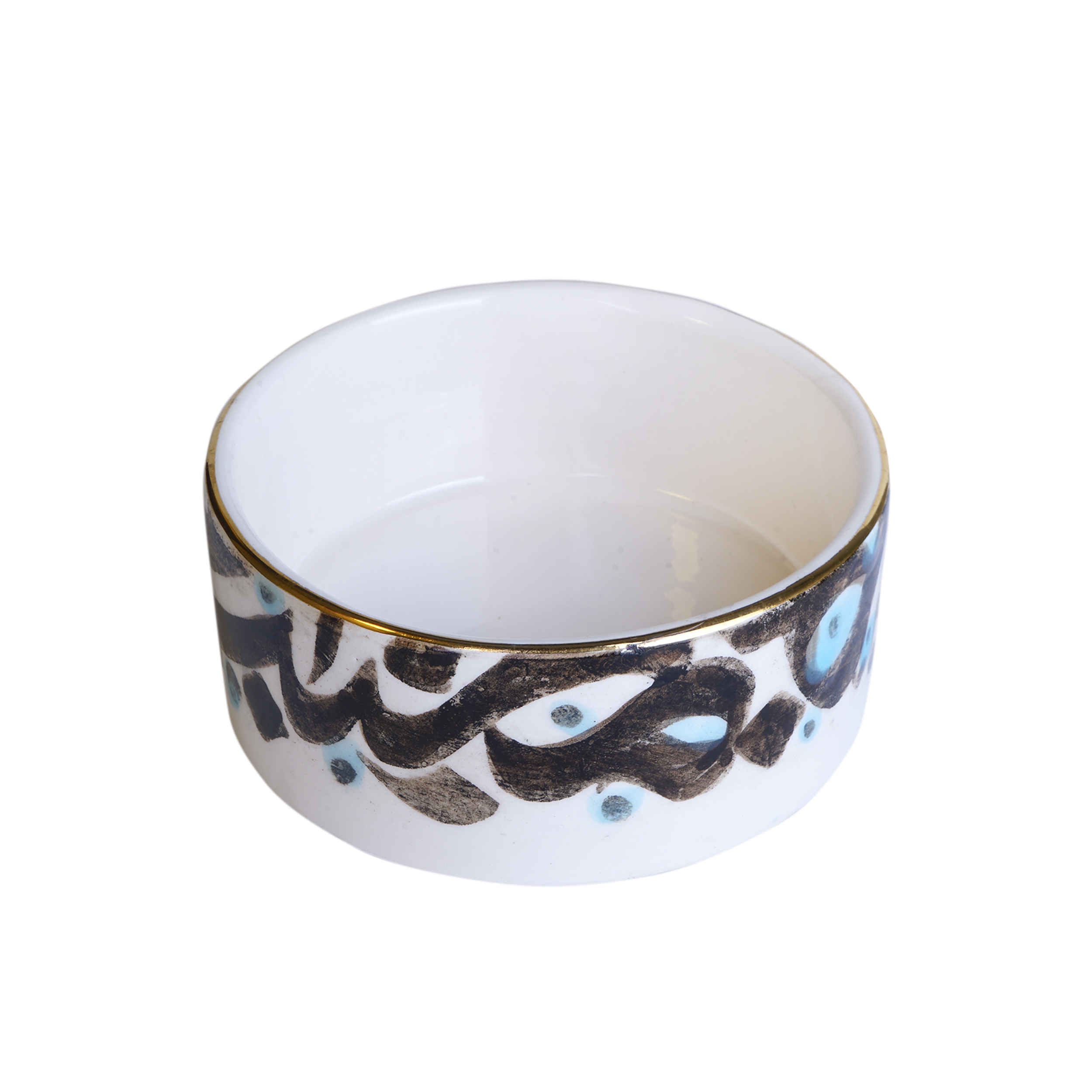 手工装饰白陶碗 – Neveshte 款