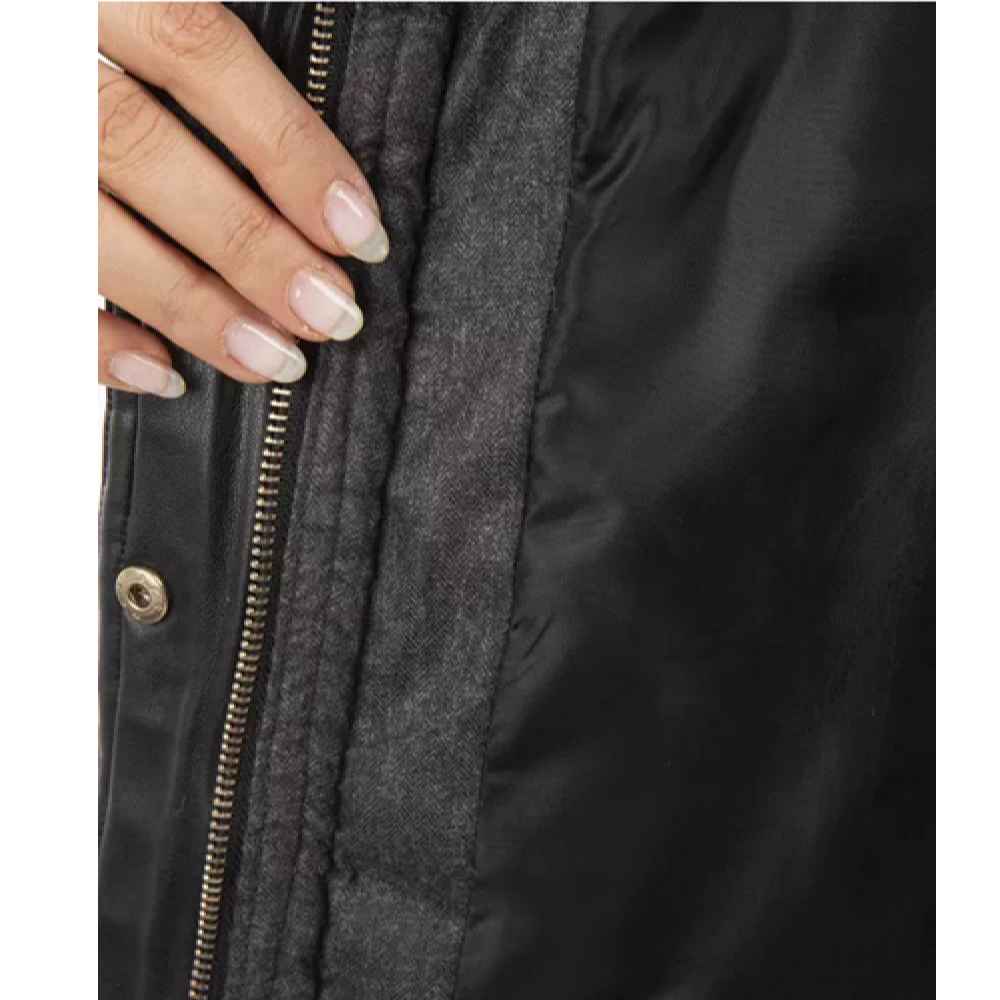 女式羽绒服 长袖拉链带帽 模特 Nazila