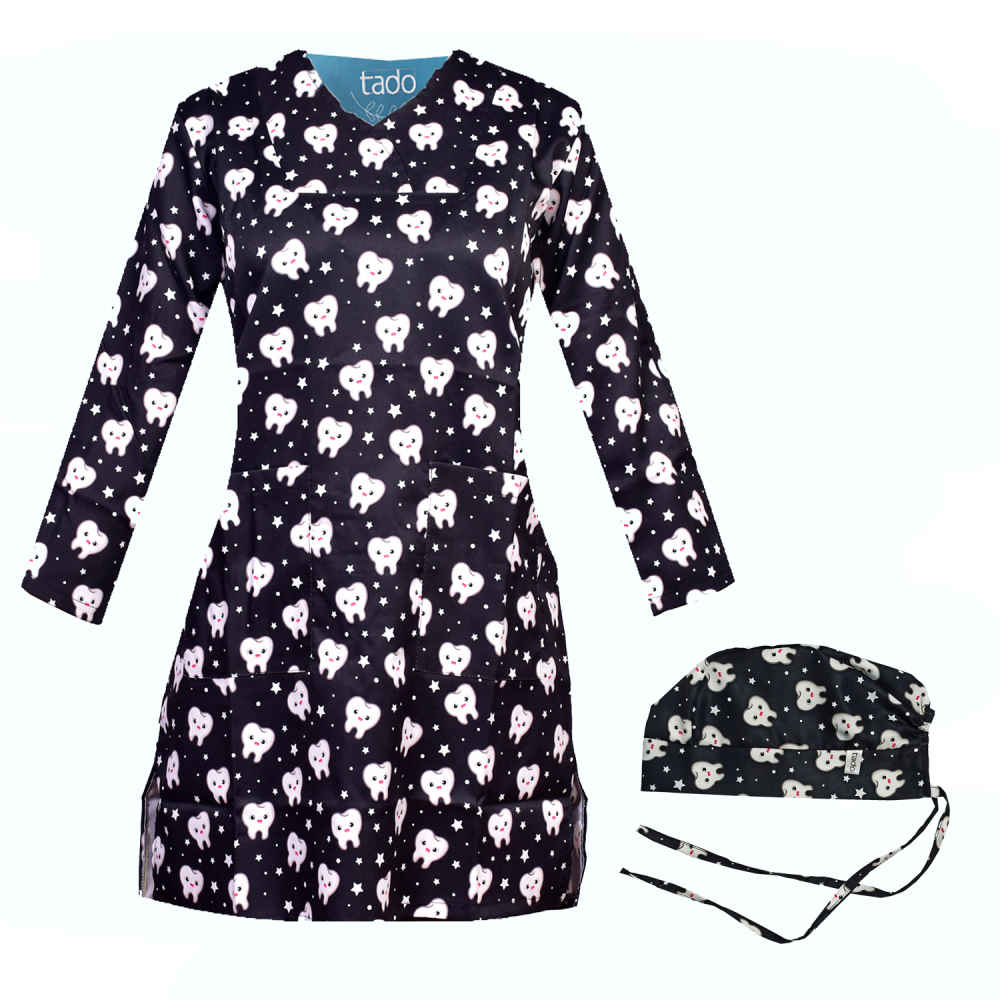 Main image of 女式牙科工作服上衣 – 精致高效