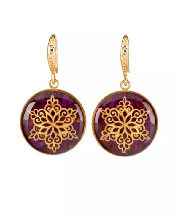 女士镀金耳环 – Shamse 款