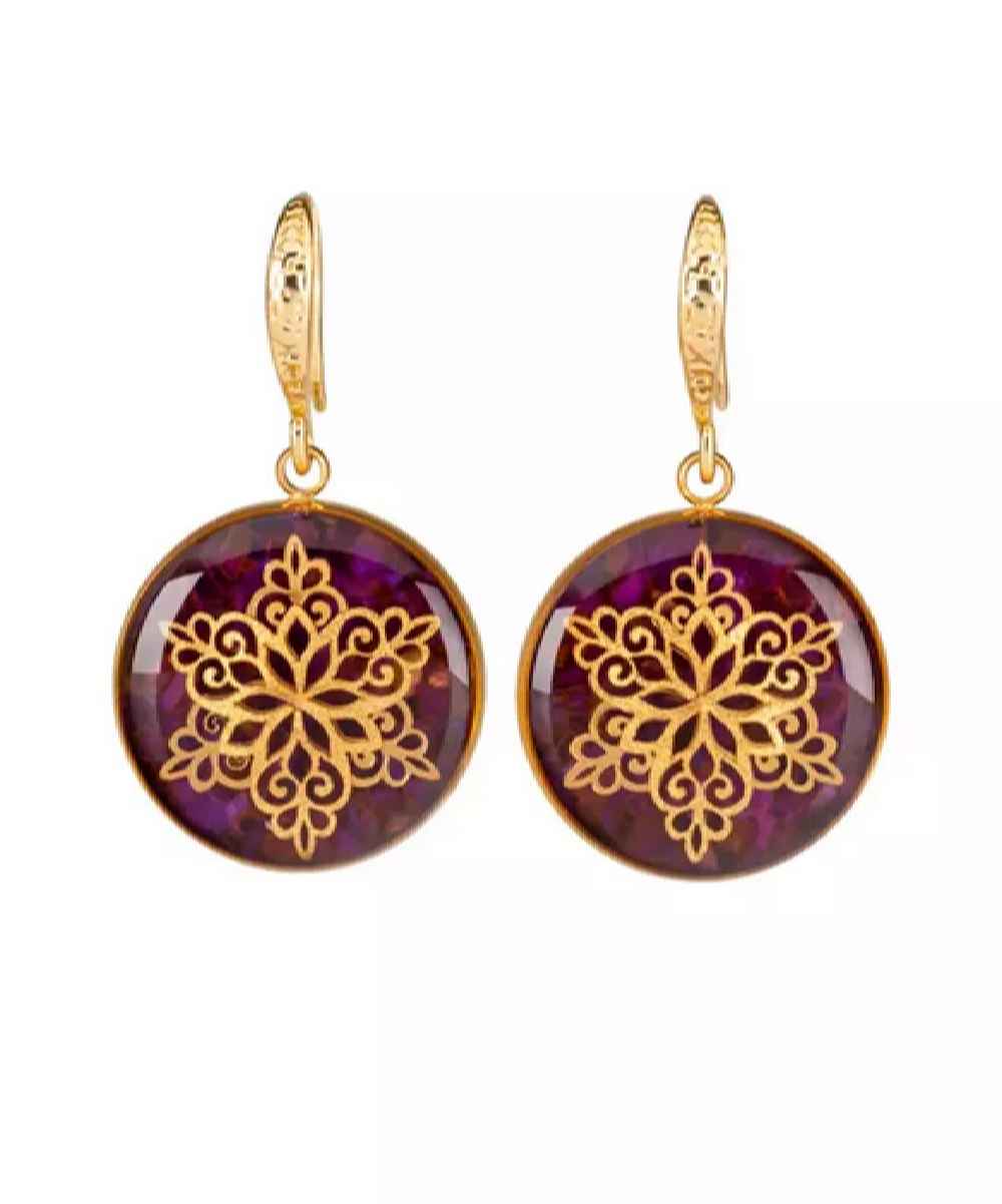 Main image of 女士镀金耳环 – Shamse 款