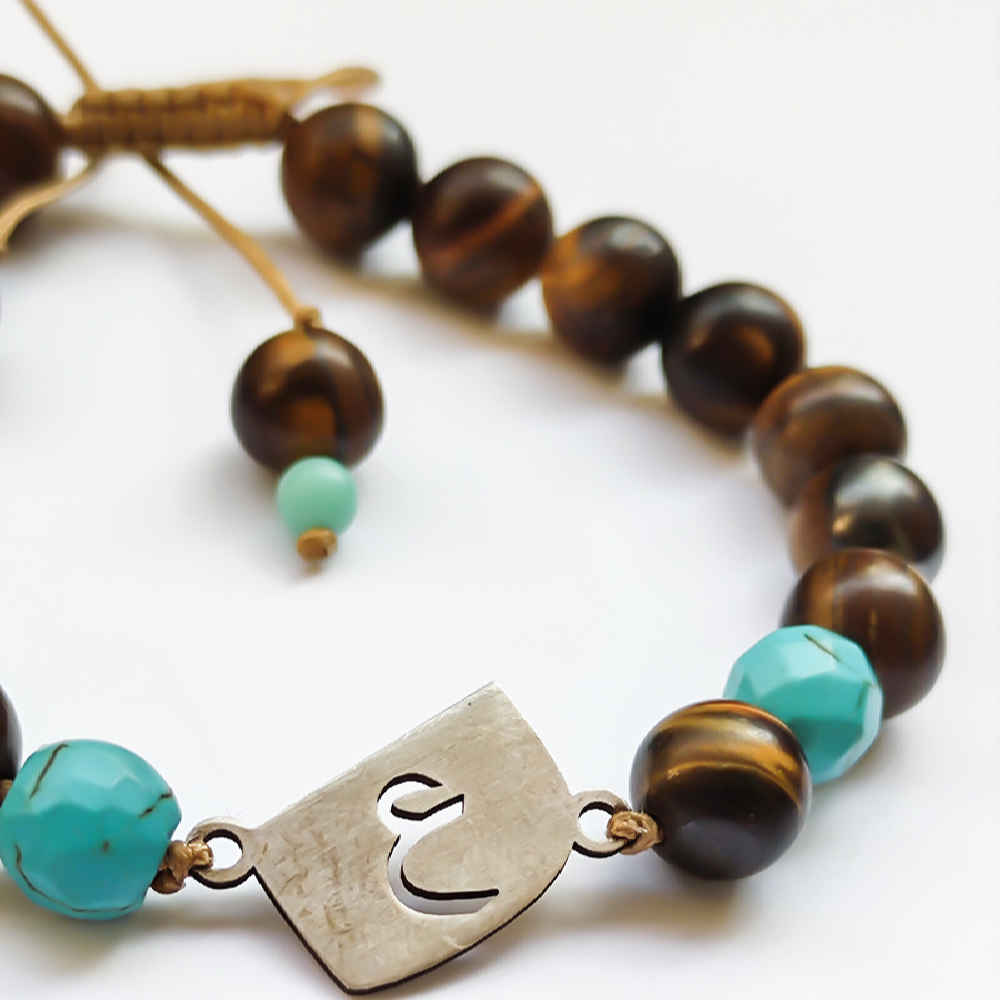 女士波斯银串珠手链 – Ayn 款