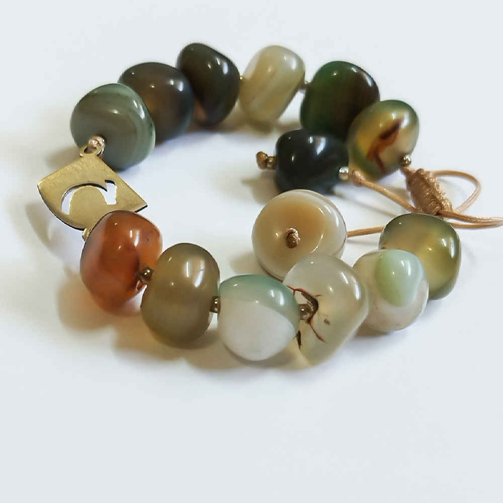 女士波斯银串珠手链 – Heh 款