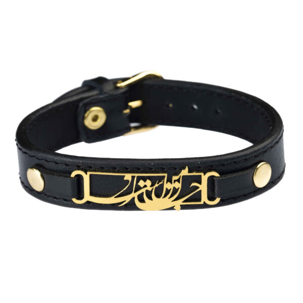 波斯皮革手链 – 男女通用，黑色 Jane Man 款