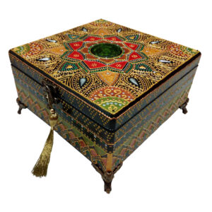 手工木质首饰盒 – 皮革内饰设计