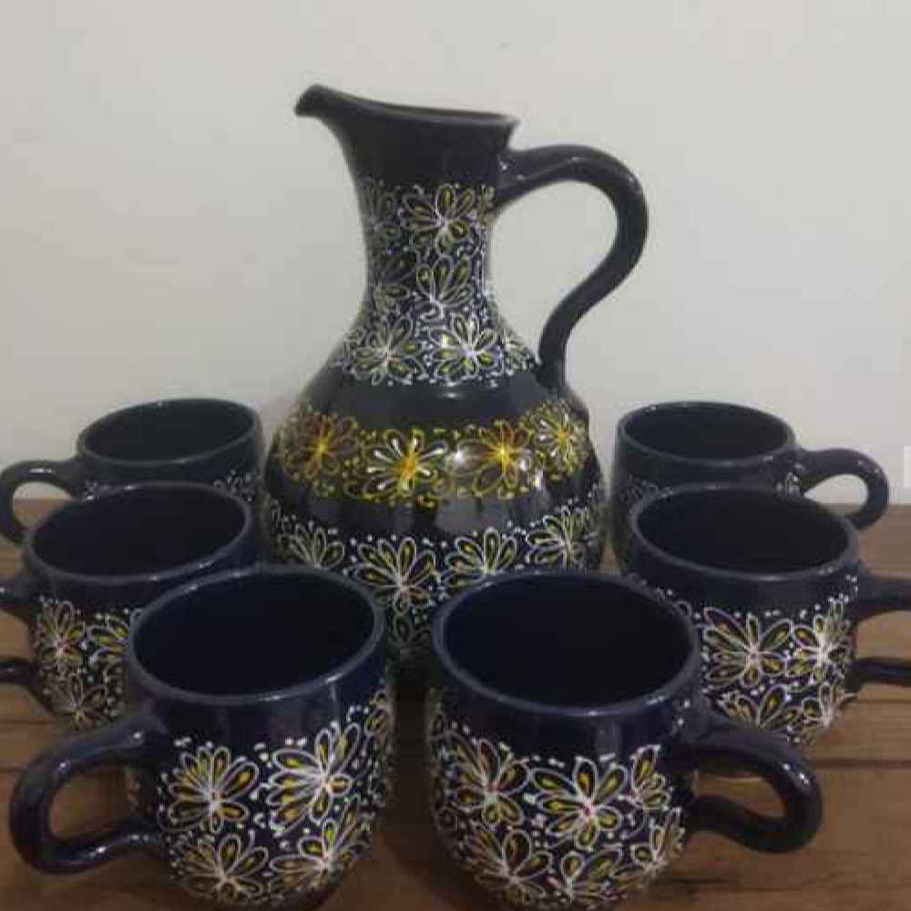 Main image of 手工波斯陶瓷水壶及杯子套装 – 艺术 Glory