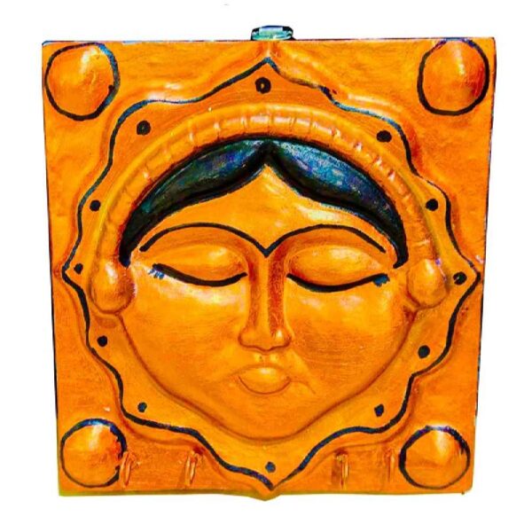 装饰性手工墙面钥匙挂架 — 脸部设计