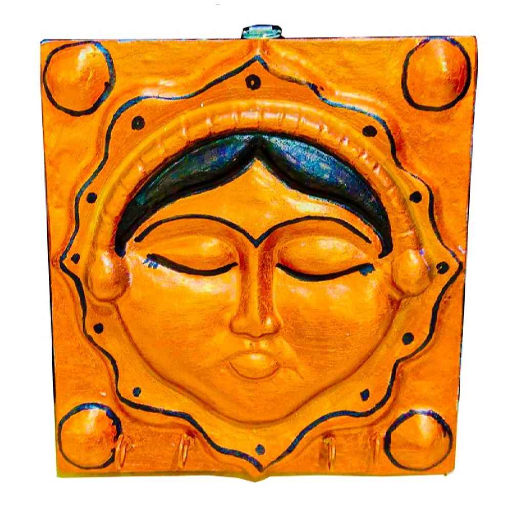 Main image of 装饰性手工墙面钥匙挂架 — 脸部设计