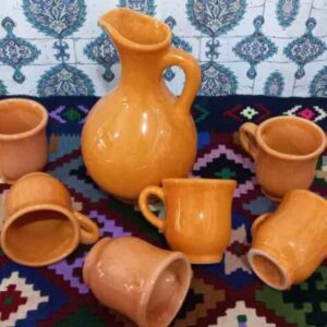 手工波斯陶瓷水壶及杯子套装 – Yasin