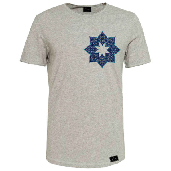 灰色棉质短袖T恤 模特 Shahab – 极简波斯风格