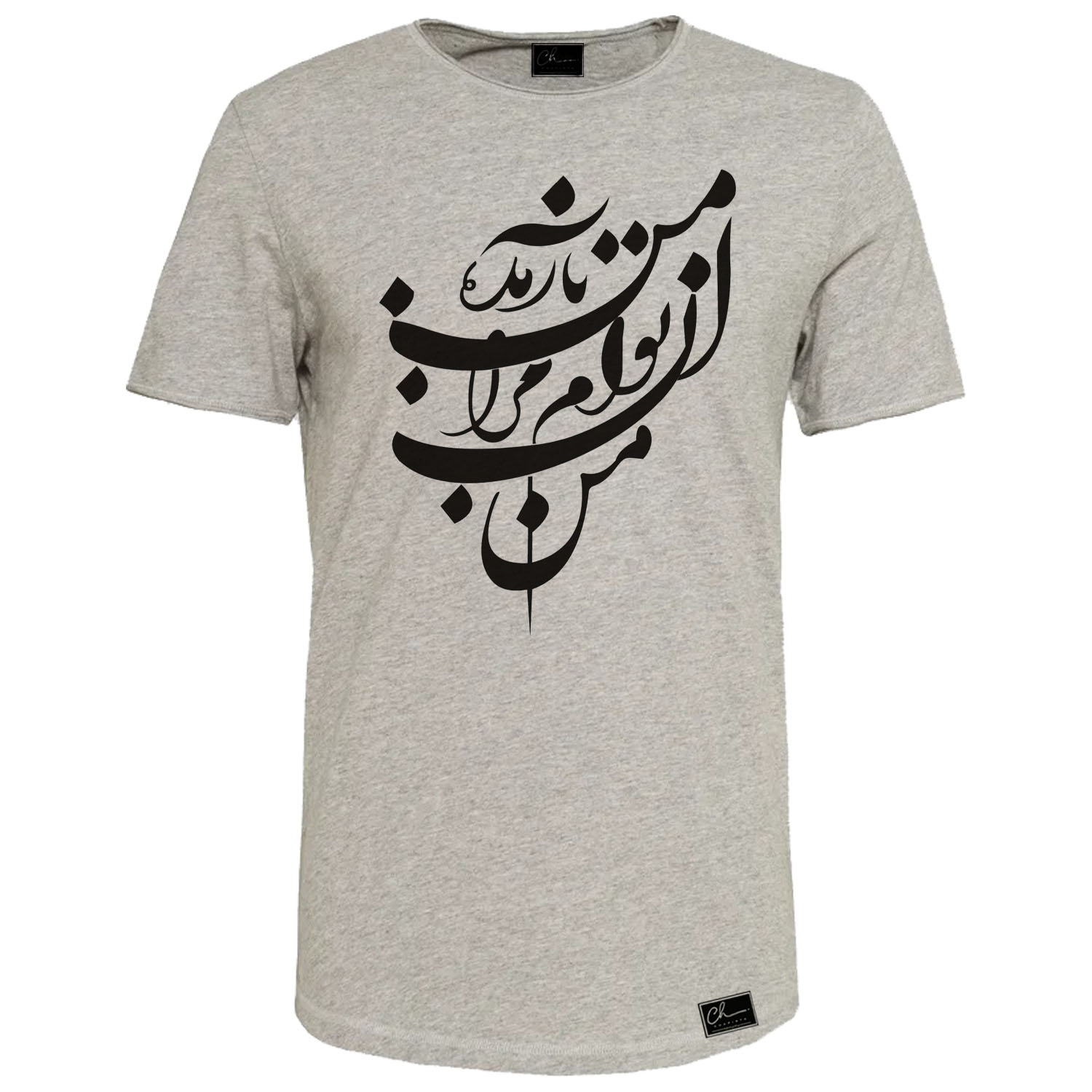 Main image of 灰色棉质短袖T恤 模特 Arezoo – 休闲舒适