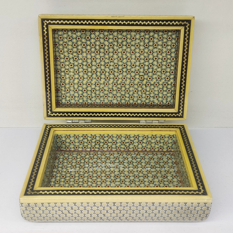 手工木质首饰盒 – 波斯哈塔姆图画图案