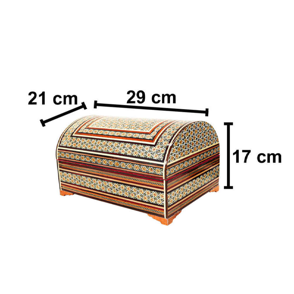 手工木质首饰盒 – 波斯哈塔姆 Sandough 图案