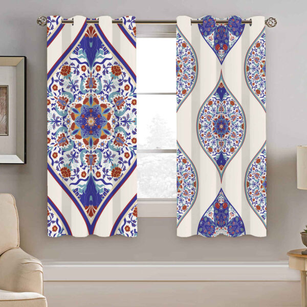 印花波斯天鹅绒打孔窗帘 – Shakiba