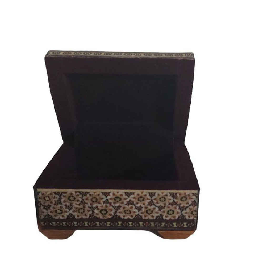 手工木质首饰盒 – 波斯哈塔姆绿花图案