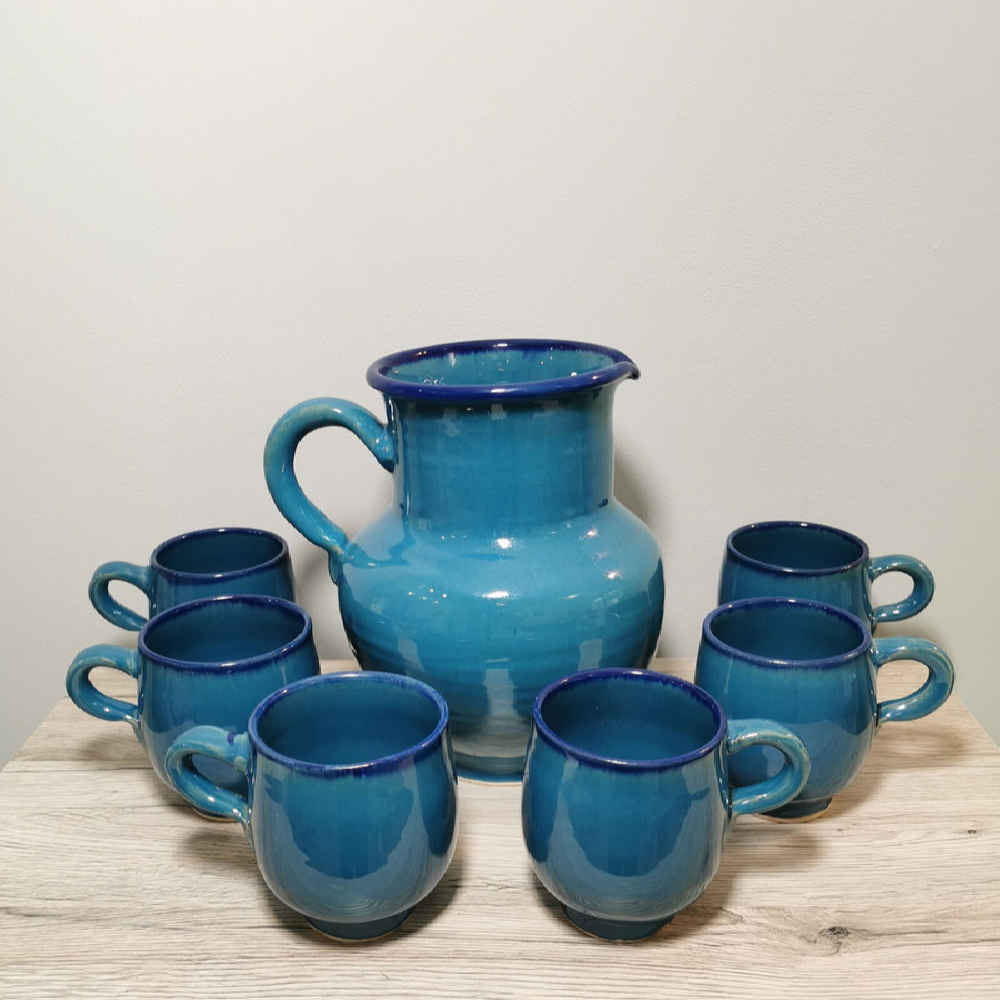 手工波斯陶瓷水壶及杯子套装 – Elizabeth