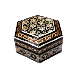 手工木质首饰盒 – 波斯哈塔姆星星图案