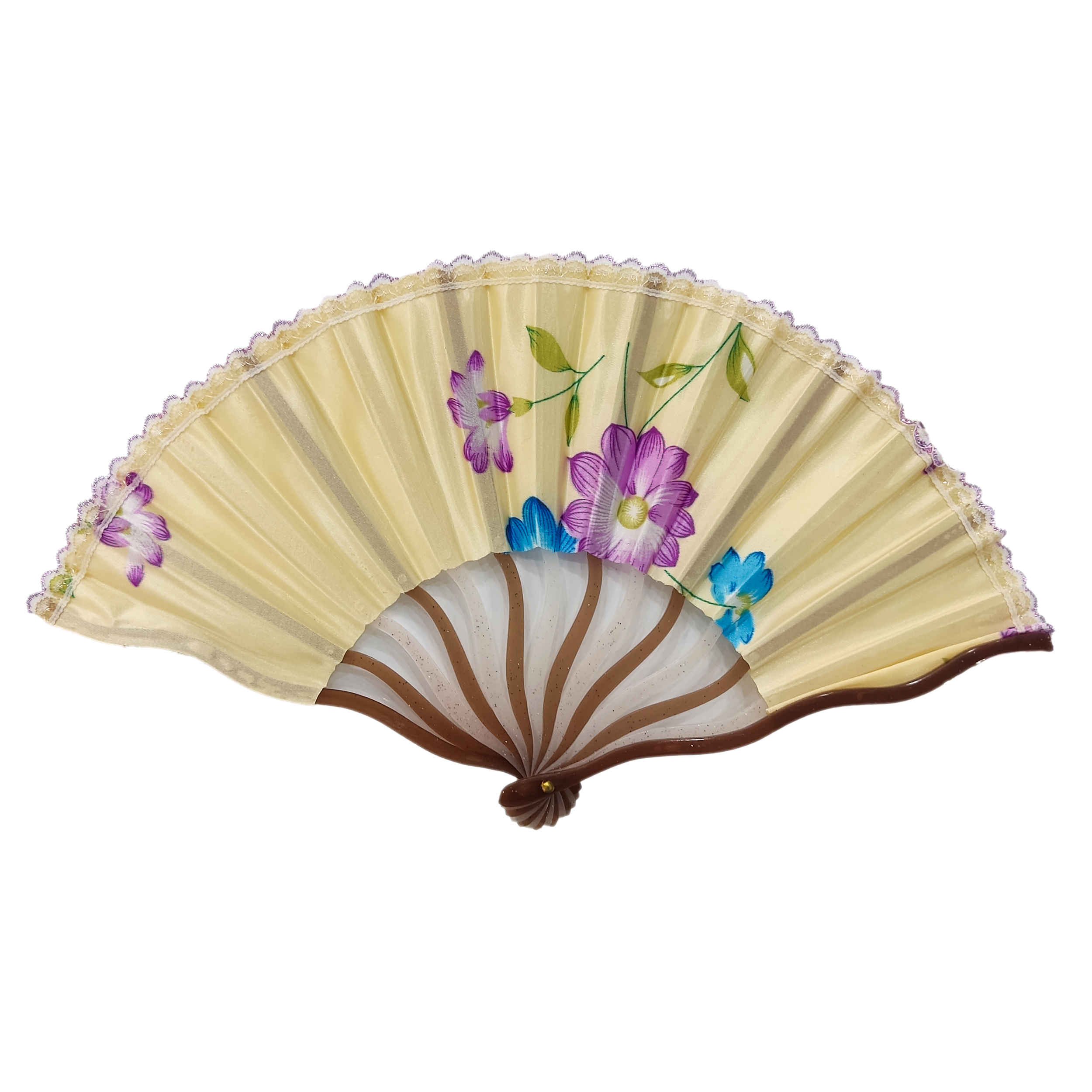 Main image of 便携折叠手扇 – 花卉图案 Kiana 款