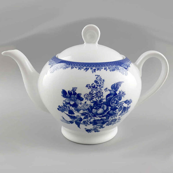 白色瓷质茶壶 – 花卉图案「Florance 款」