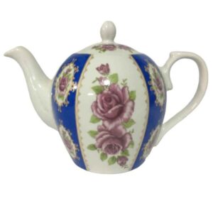 白色瓷质茶壶 – 花卉设计「Kiana 款」