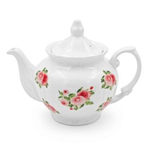 白色瓷质茶壶 – 花卉图案「Resmont 款」