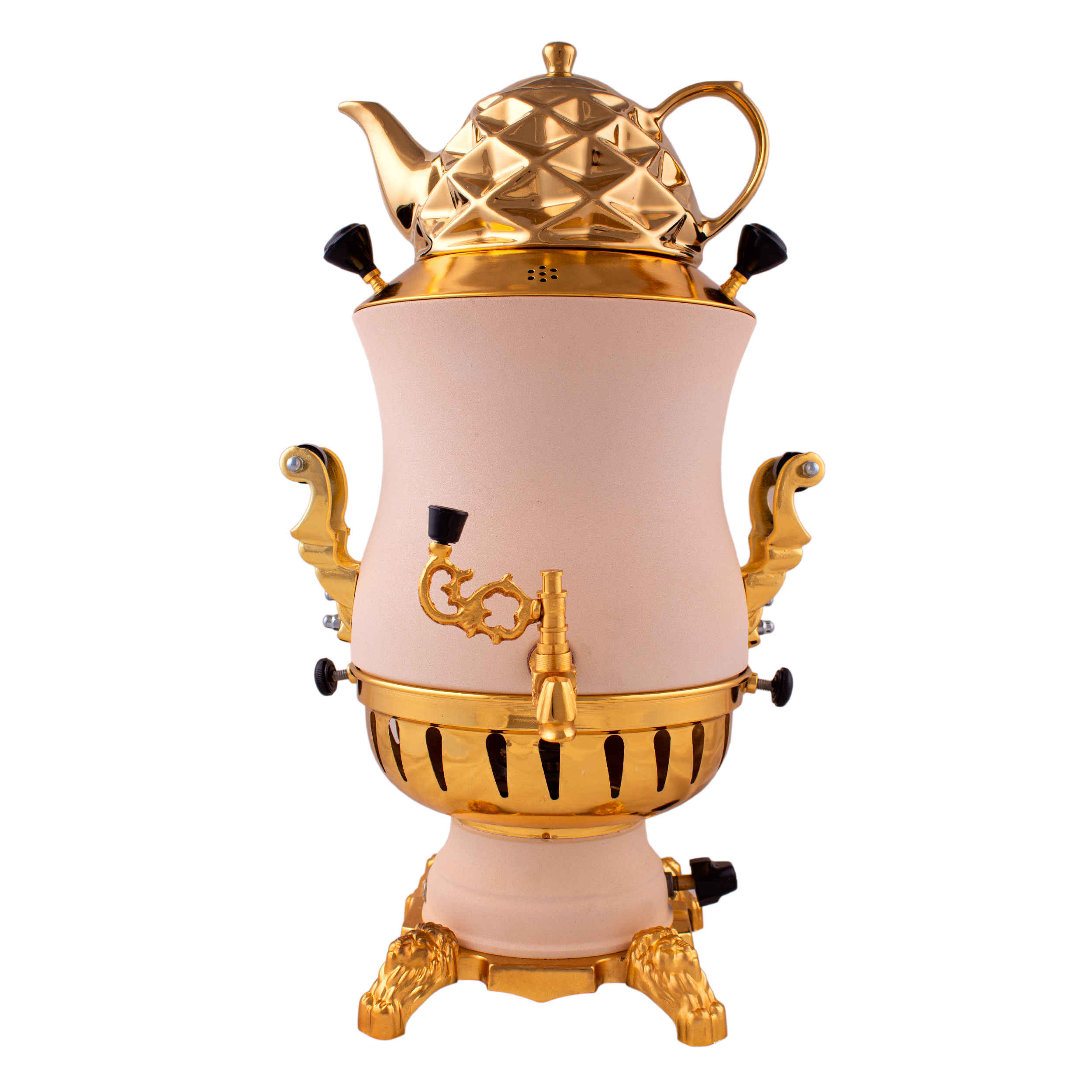 Main image of 燃气茶炊带茶壶 现代几何设计 6 升