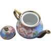 Thumbnail 2: 复古风瓷质茶壶 – 蓝金花卉图案