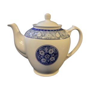 白色瓷质茶壶 – 精美花卉图案「Heiati 款」