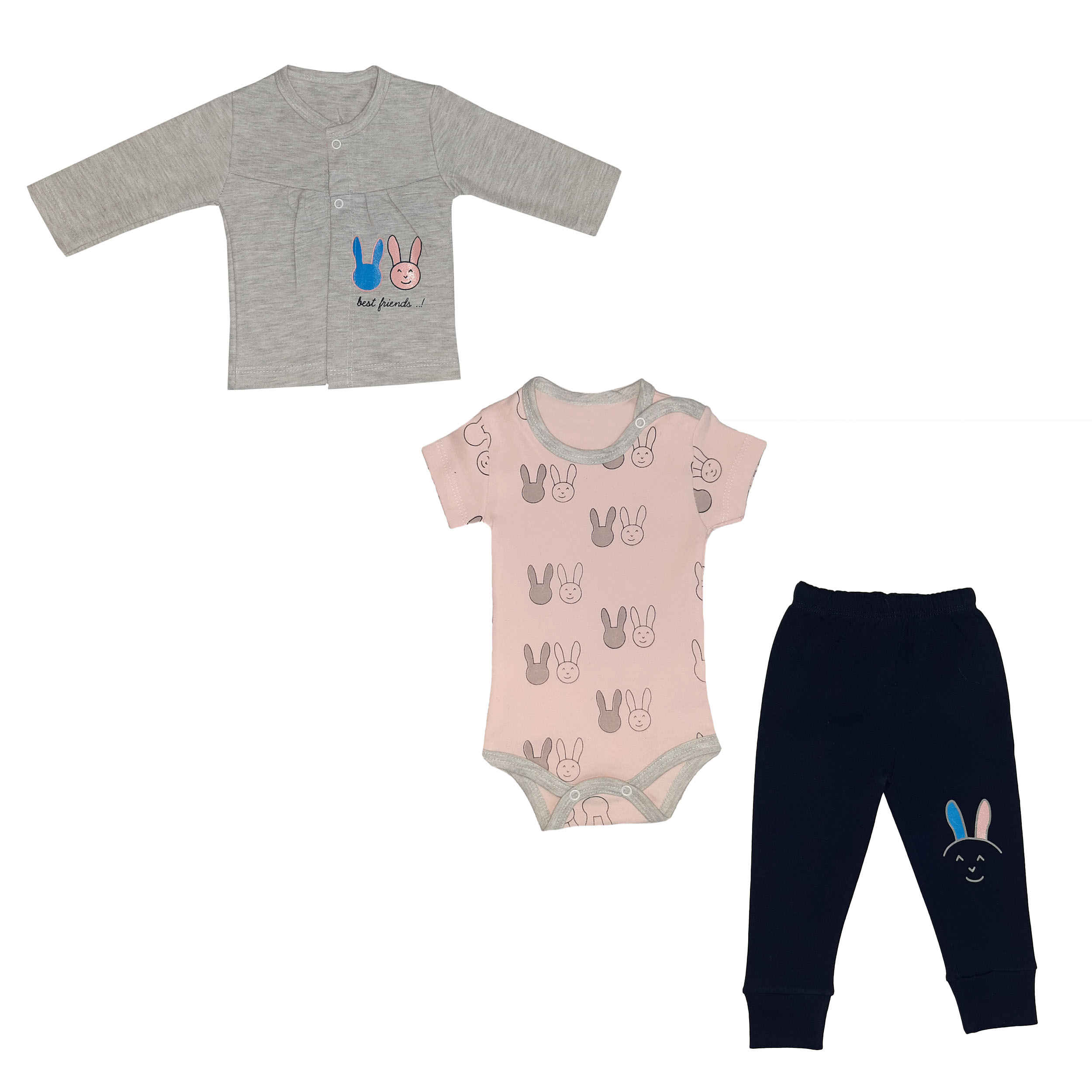 Main image of 长袖衬衫套装 兔子图案 Lite 款（3 件装）