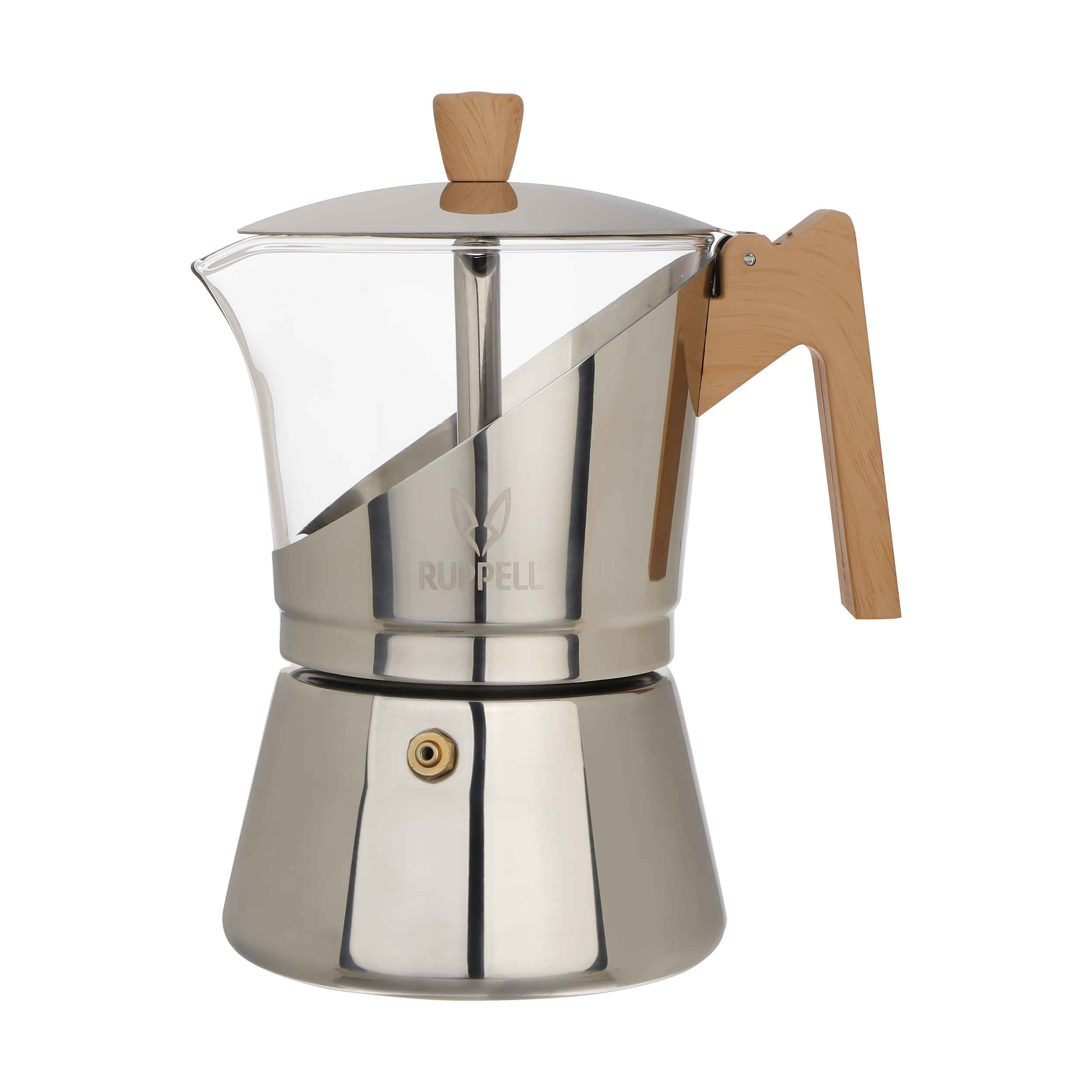 Main image of 摩卡壶炉灶浓缩咖啡壶 – 经典意式咖啡壶6杯容量Rupple