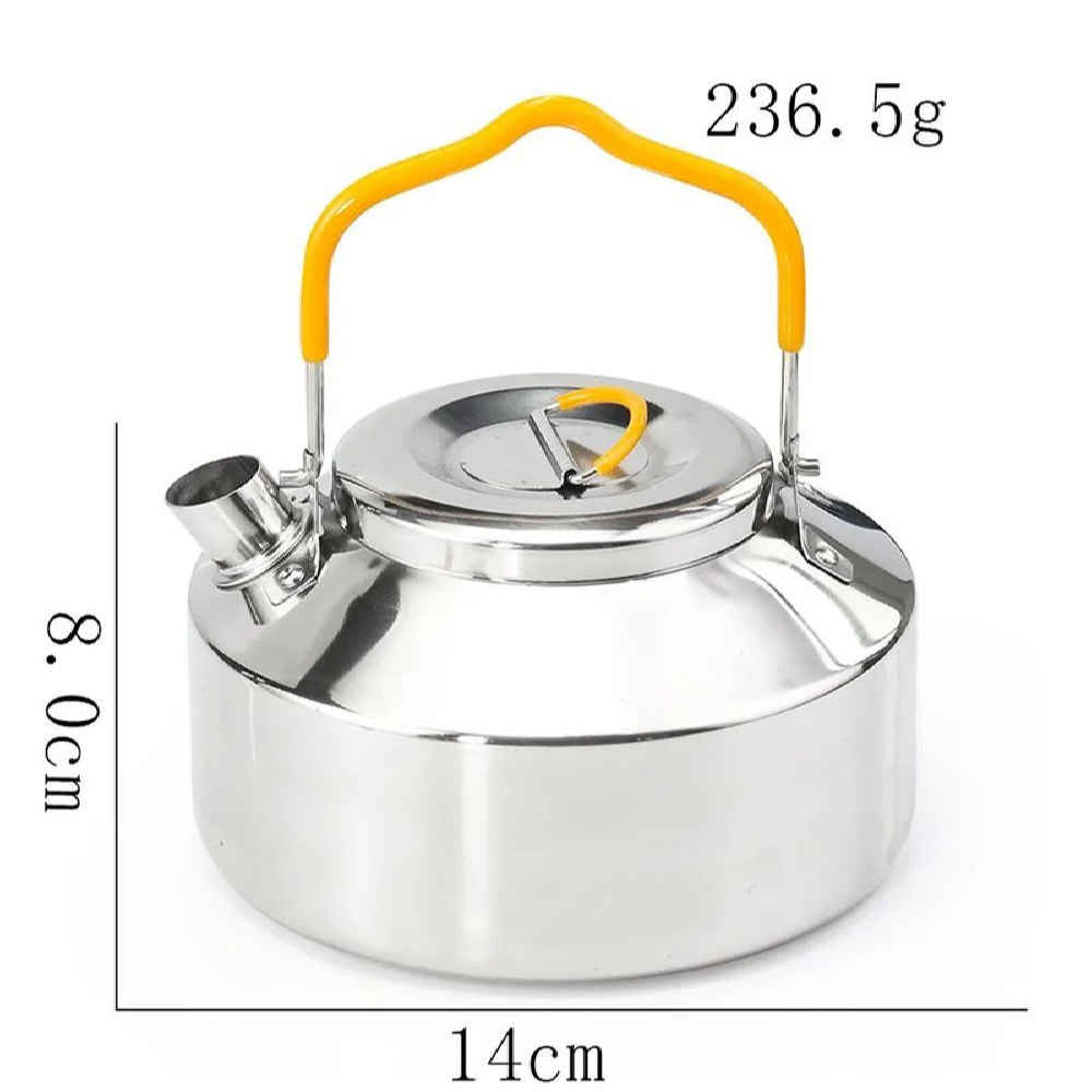 钢制轻便户外露营水壶 – 耐用,适合篝火
