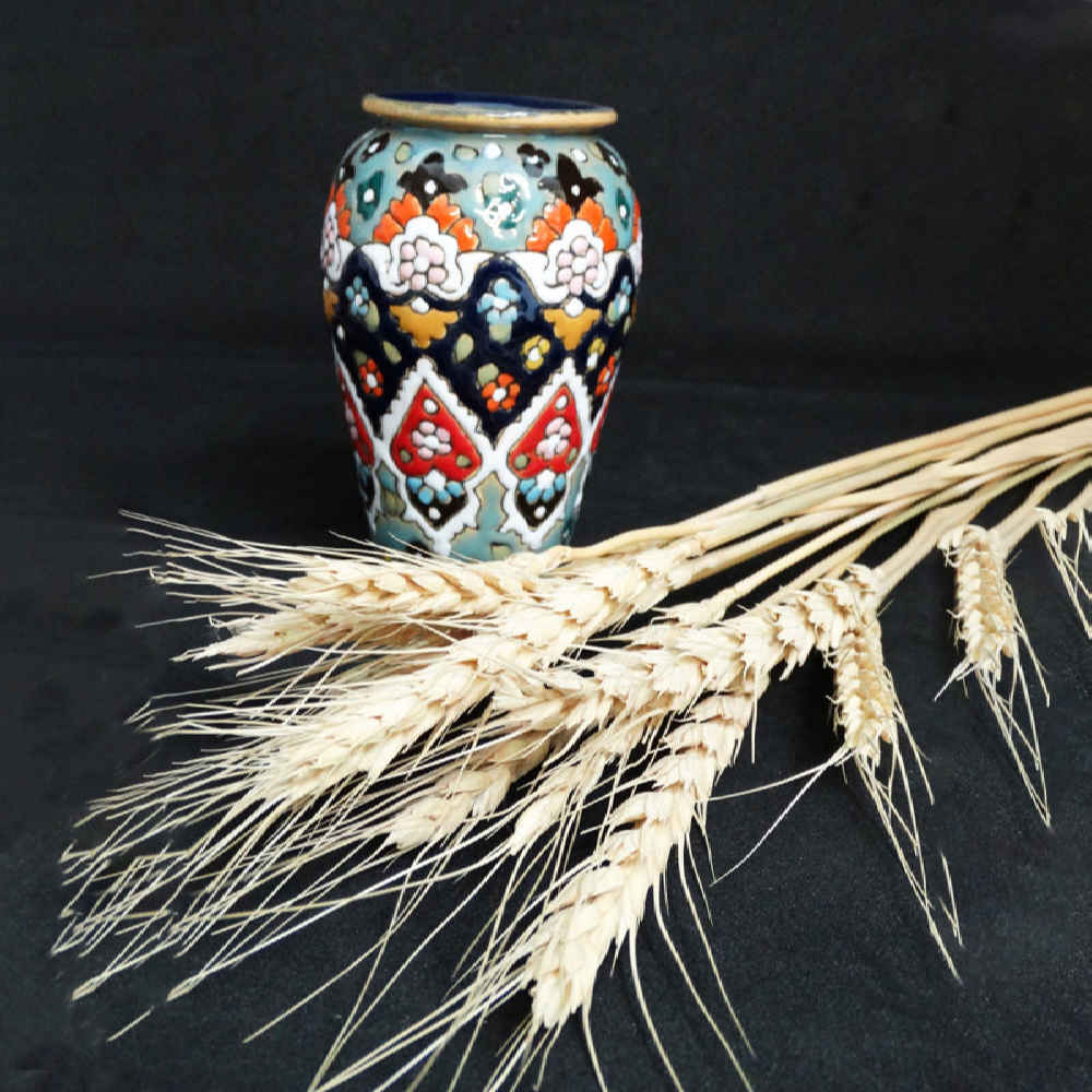 传统风格 – 手工陶瓷笔筒，波斯珐琅工艺