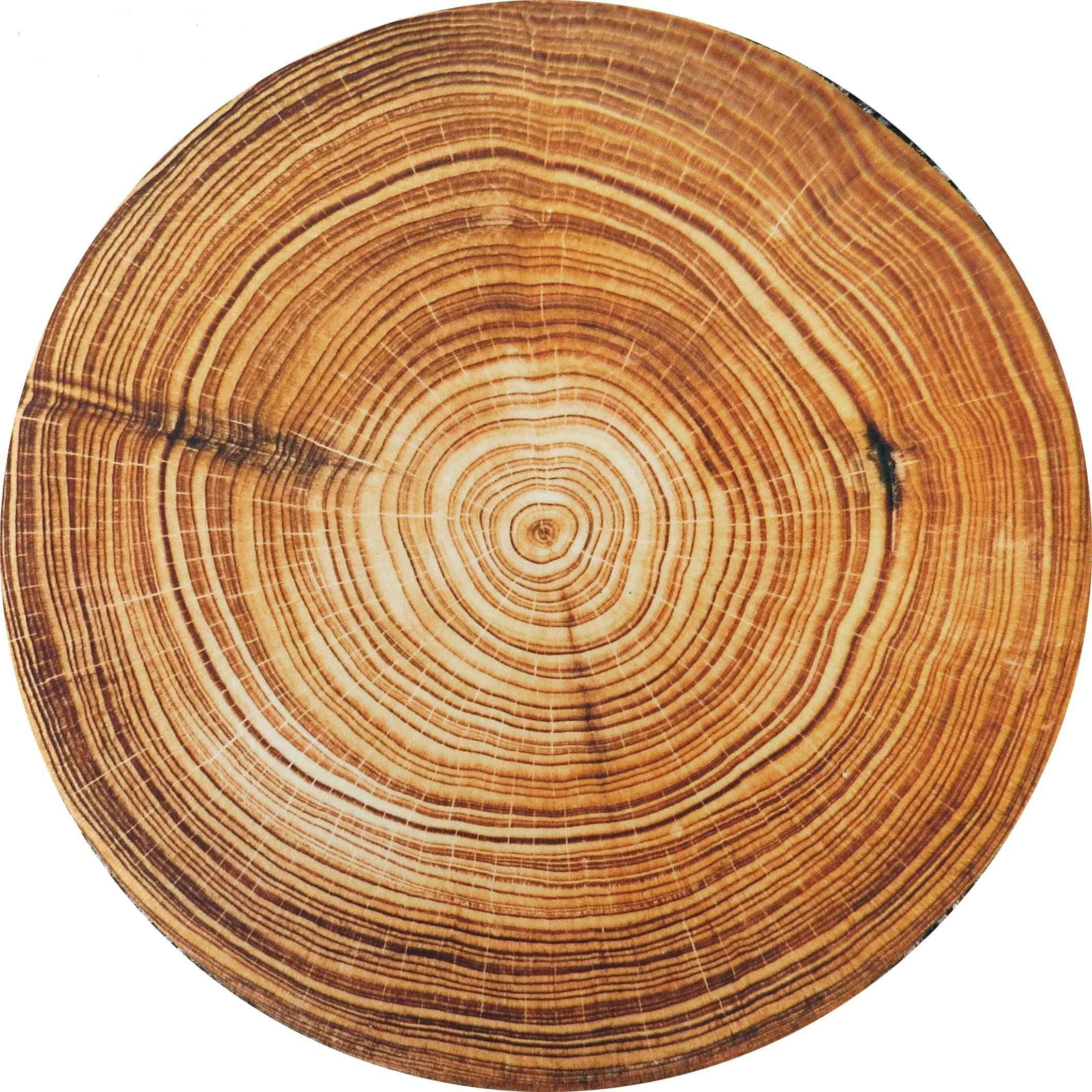 树桩款2天鹅绒圆凳,木质脚架