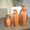 Thumbnail 3: 手工装饰木质花瓶 3件套 – 天然实木 Roya