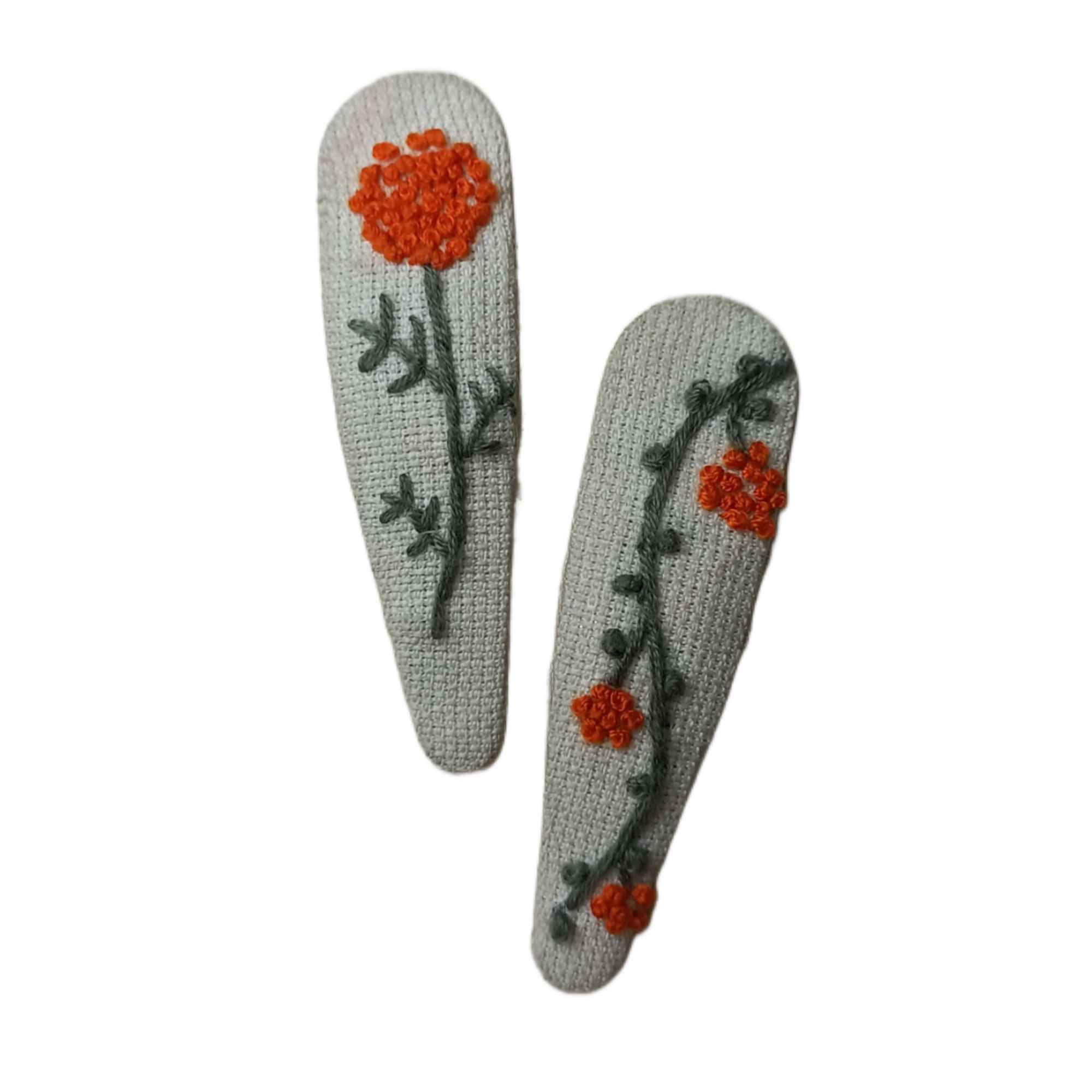 Main image of 卡子发夹套装 水滴形 花朵图案