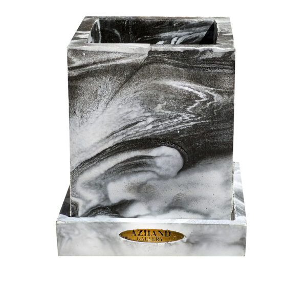 Azhand Aesthetic – 石质笔筒，柔和大理石纹理