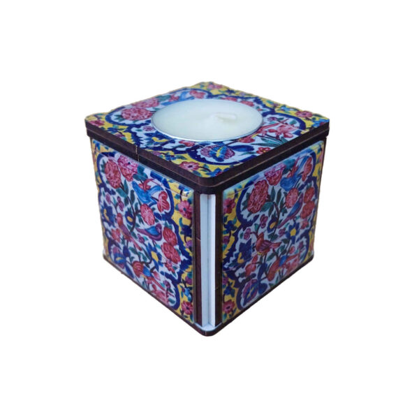 波斯木质立方茶蜡烛台 – Samira 瓷砖款