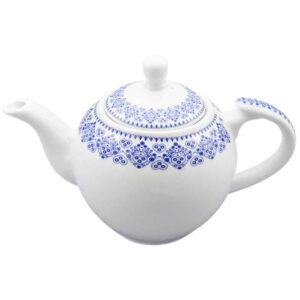 白色瓷质茶壶 – 精美纹饰「Hima 款」