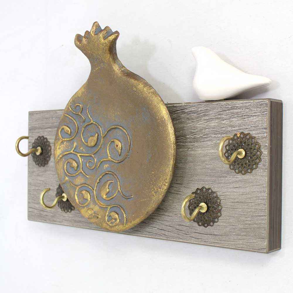 装饰手工墙面钥匙挂架,石榴设计款