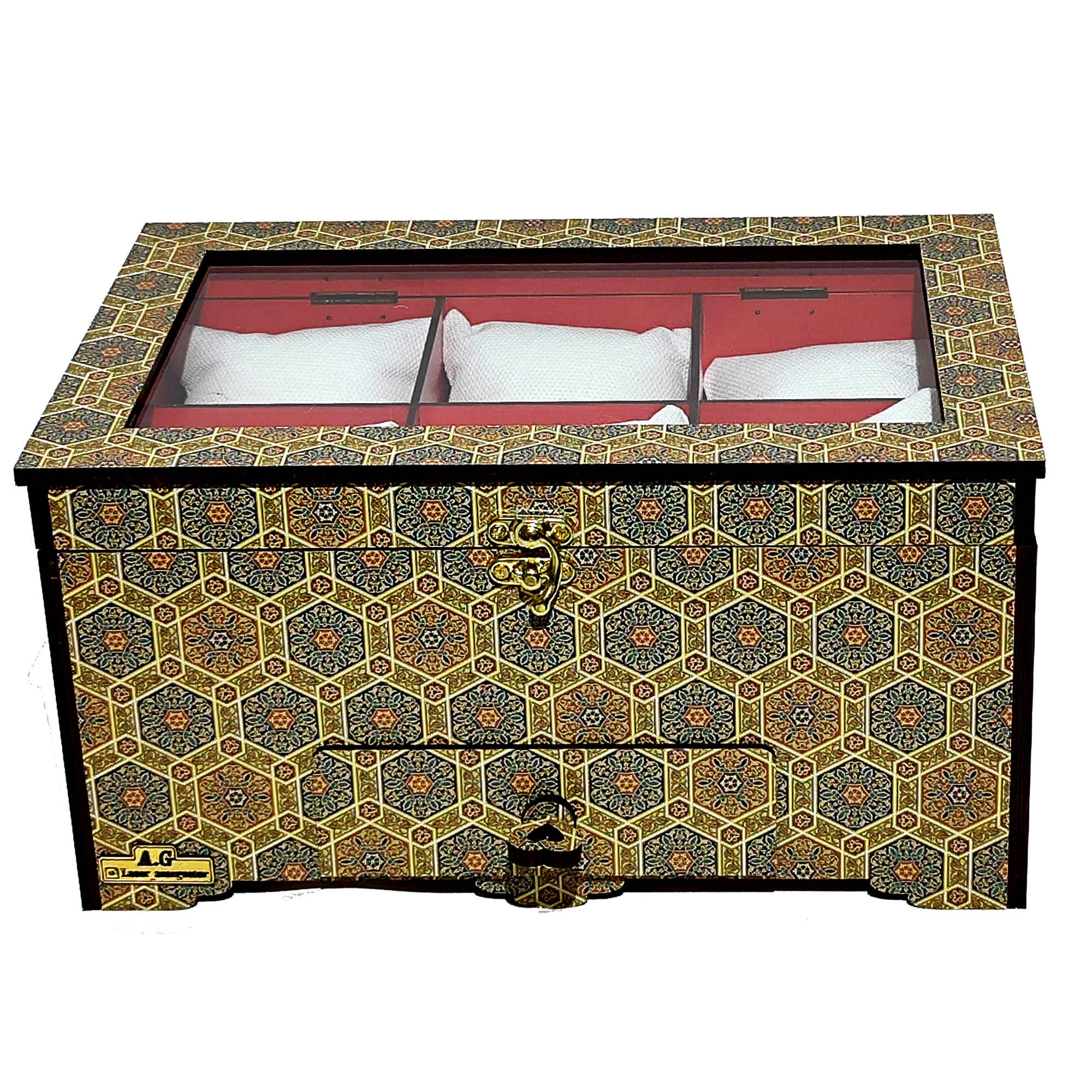 Main image of 木质手表盒 – 6格设计，波斯优雅风格灵感