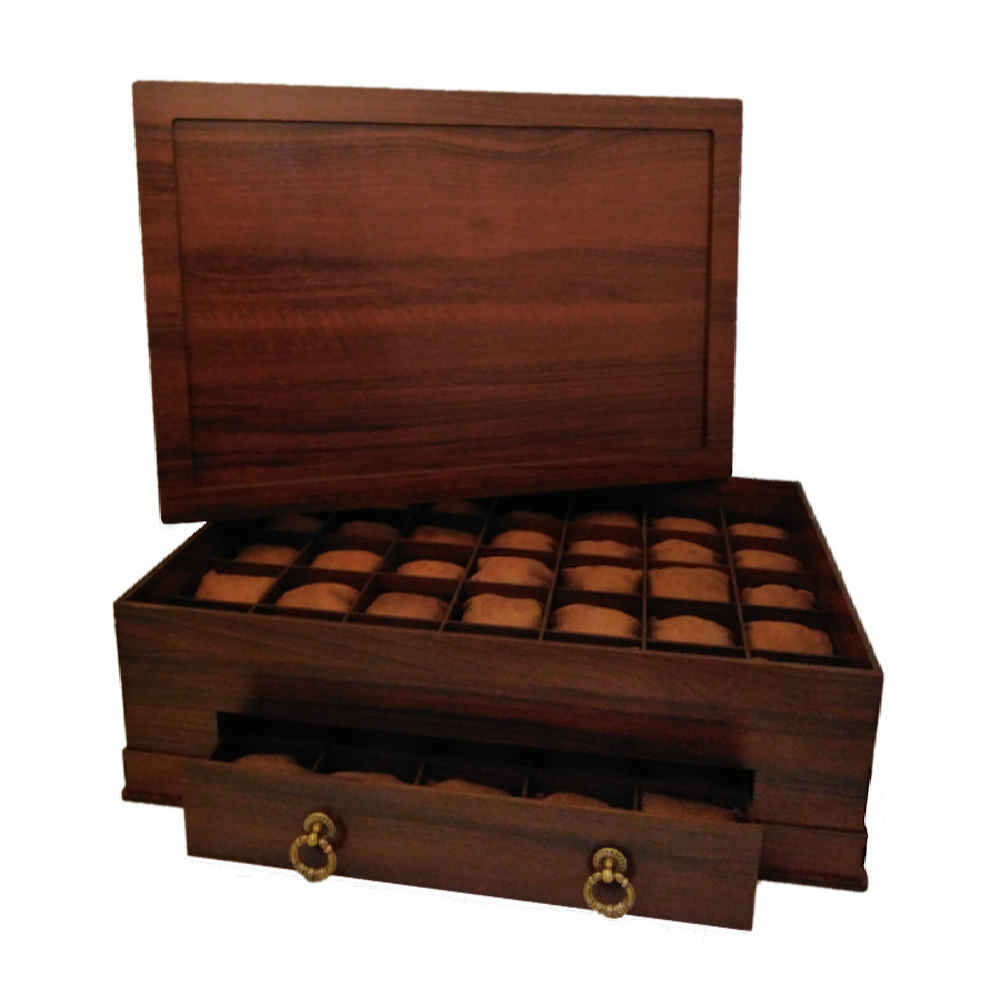 木质手表盒 – 60槽设计，附手表枕