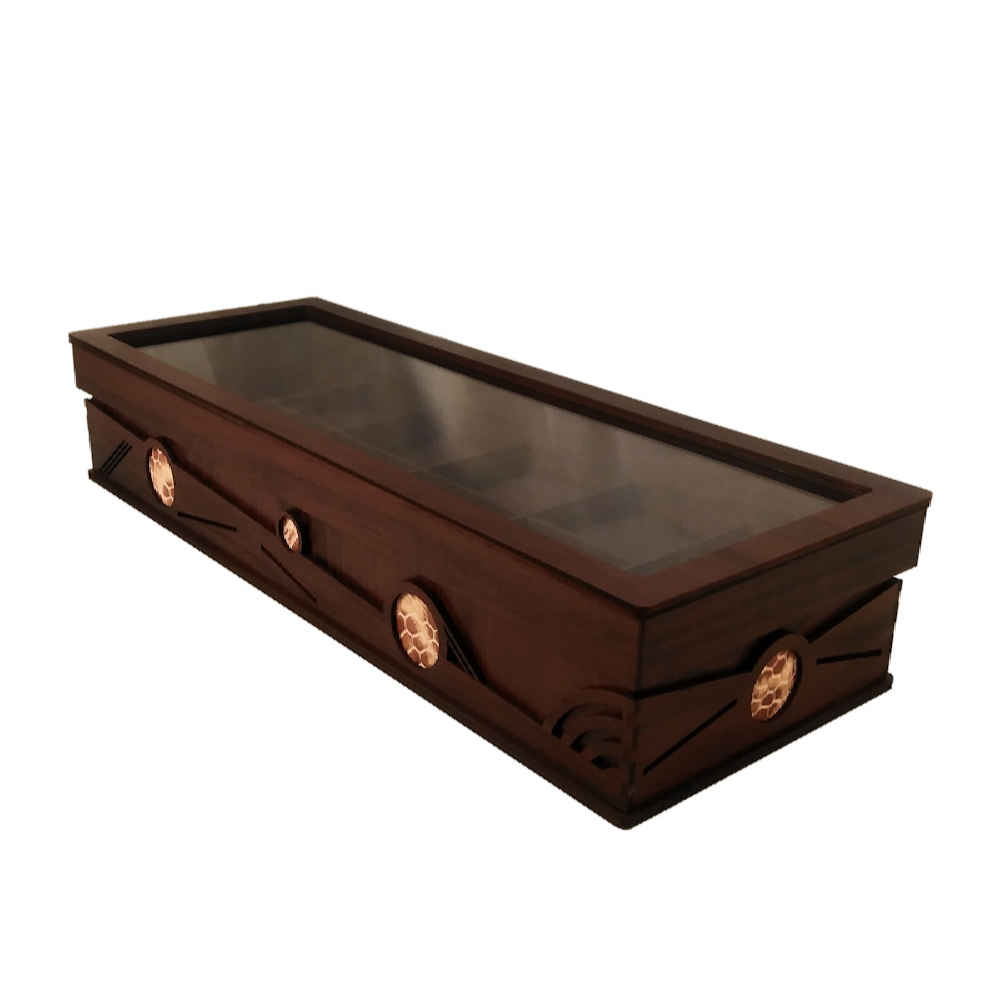 Main image of 木质手表盒 – 配眼镜格与戒指格