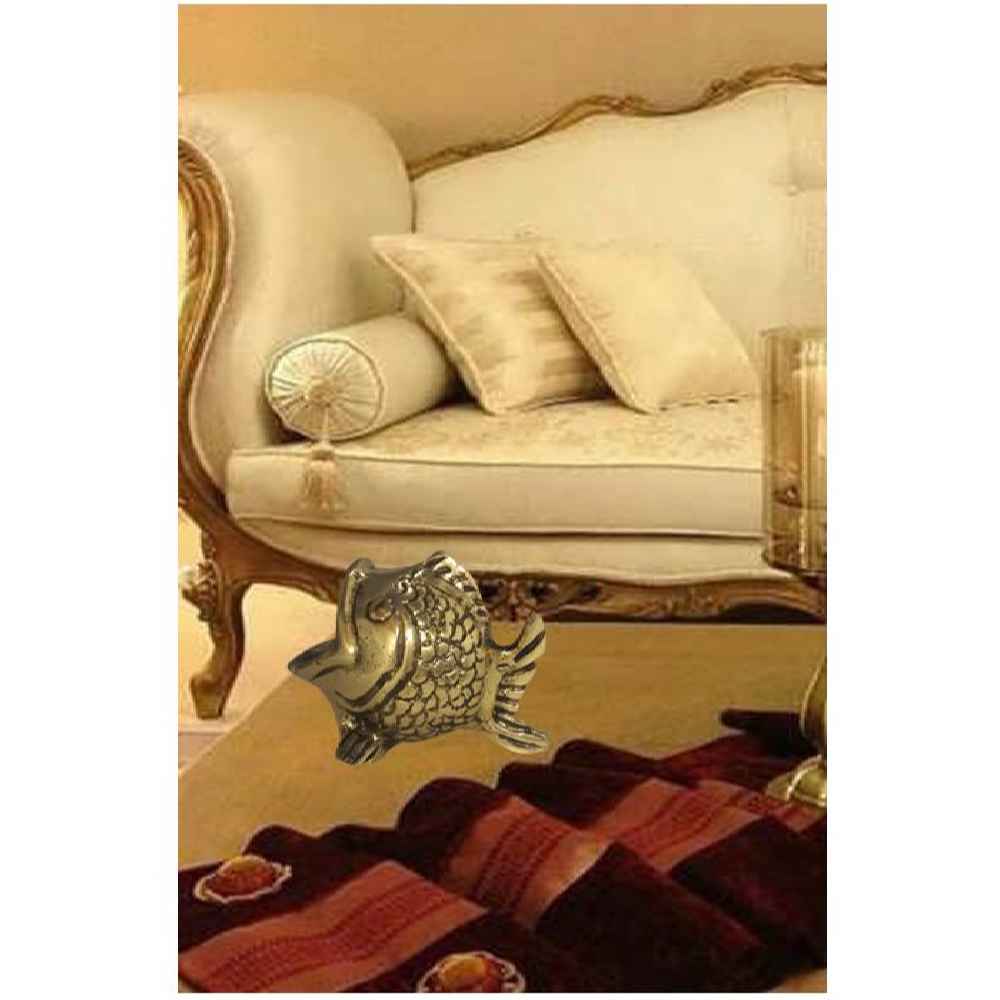 手工黄铜烟灰缸 – 艺术鱼图案设计