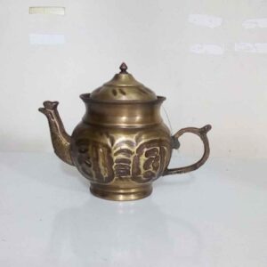 波斯黄铜茶壶 手工制作优雅图案 Hakhamanesh