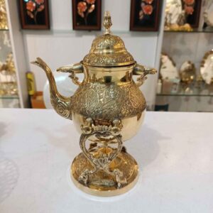 黄铜茶壶 手工雕刻优雅图案 Tala
