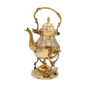 黄铜茶壶 & 保温器 手工雕刻优雅图案