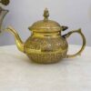Thumbnail 3: 波斯黄铜茶壶 手工制作优雅花卉图案 Lux